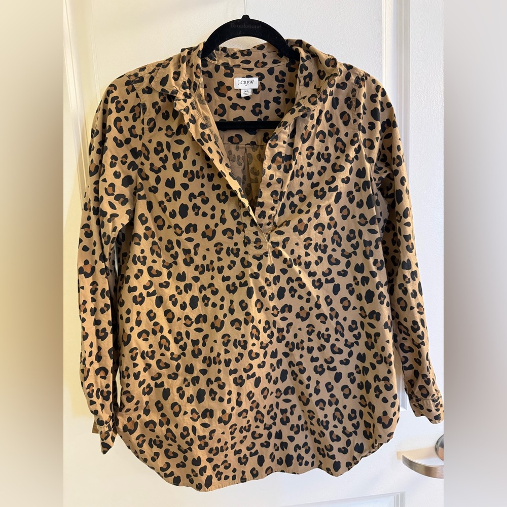 J.Crew leopard print XS shirt